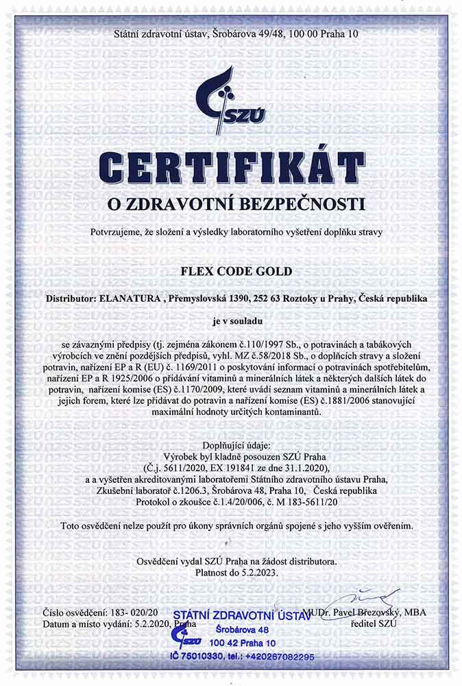 Flex-GOLD-certifikat-SZU-CZ
